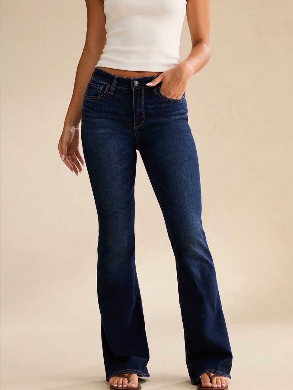 American Eagle Outfitters Dark Indigo Flare Jeans
